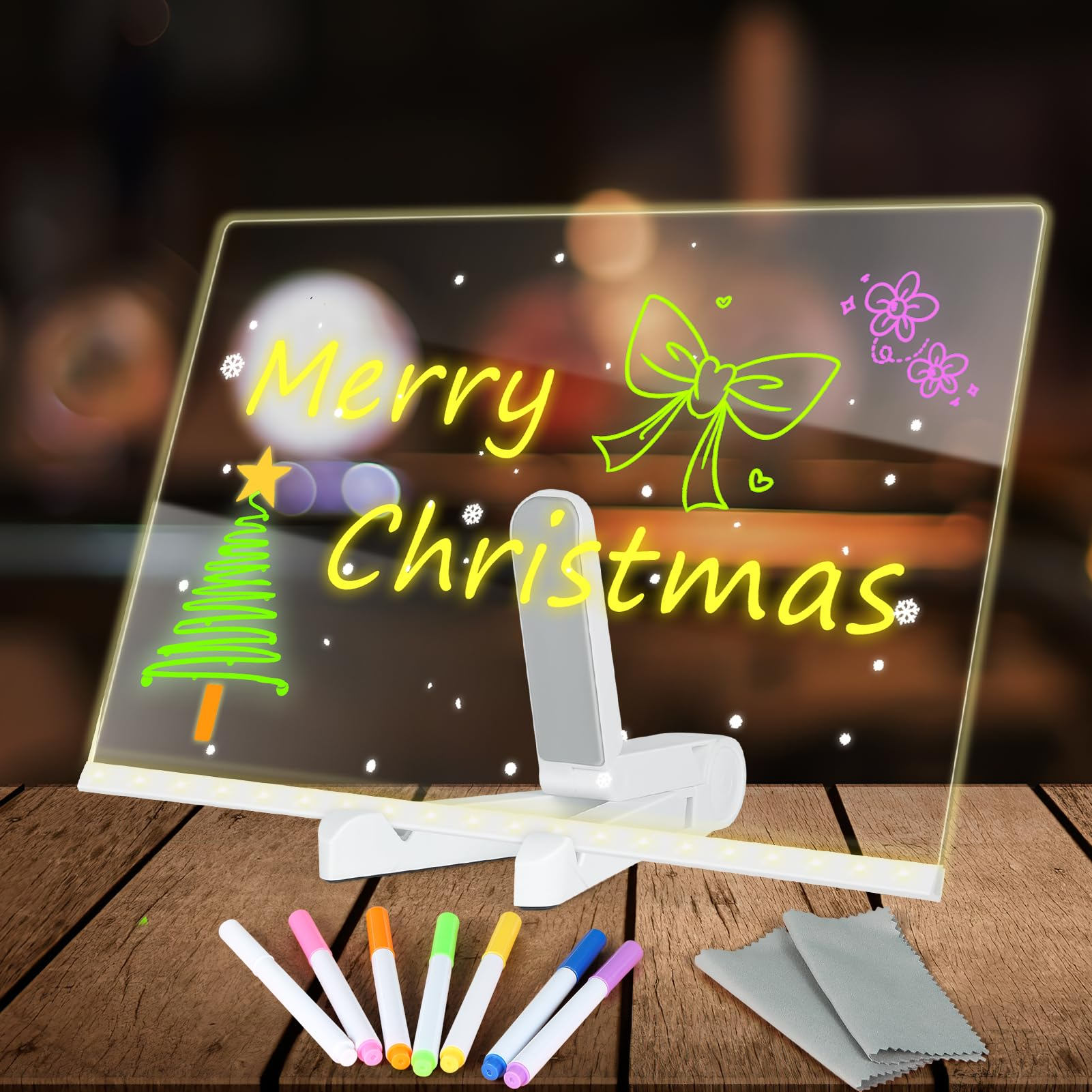 LED Message Writing Board with 7 Markers