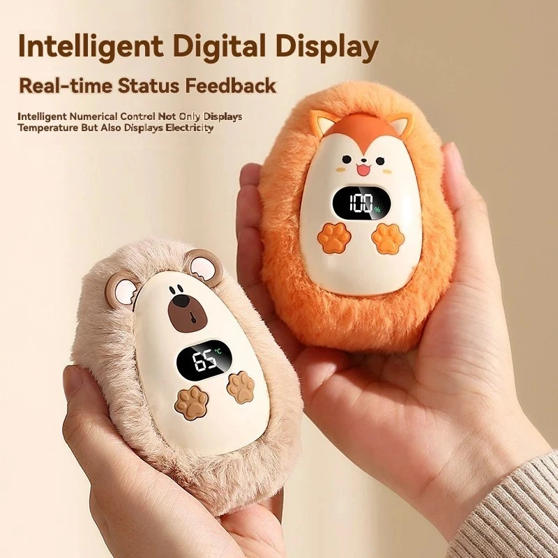 Rechargeable Hand Warmer with Digital Display (Mixed Designs)